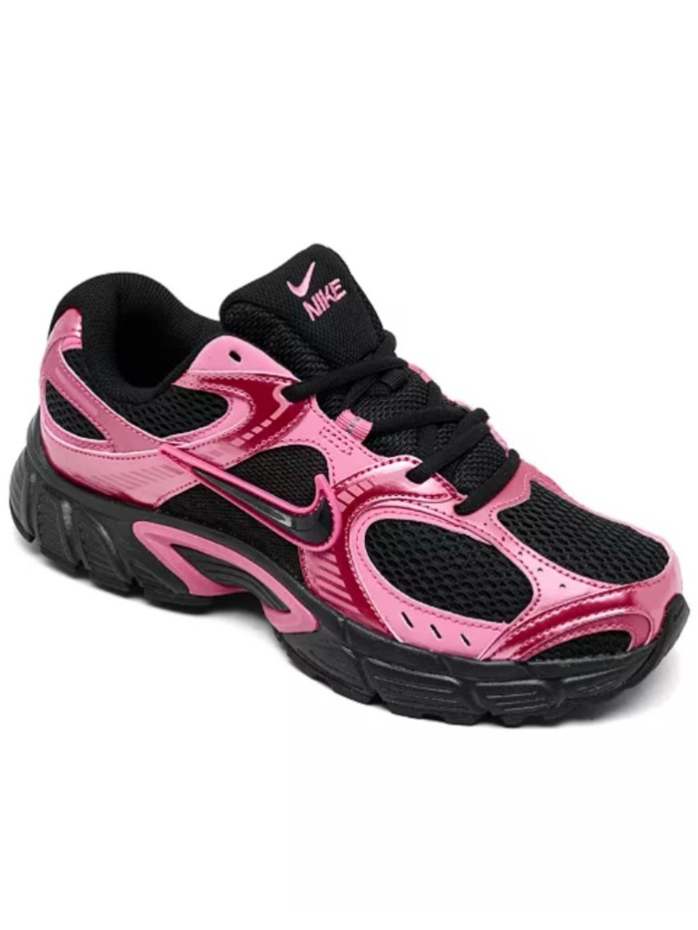 Nike Women's Black and Pink Athletic Sneakers Size 7.5